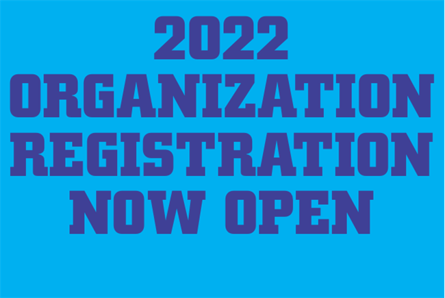 Organization Registration is Open - Click Here