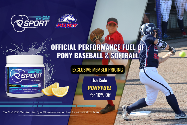 KP Sport Named As The Official Performance Fuel on PONY Baseball and Softball